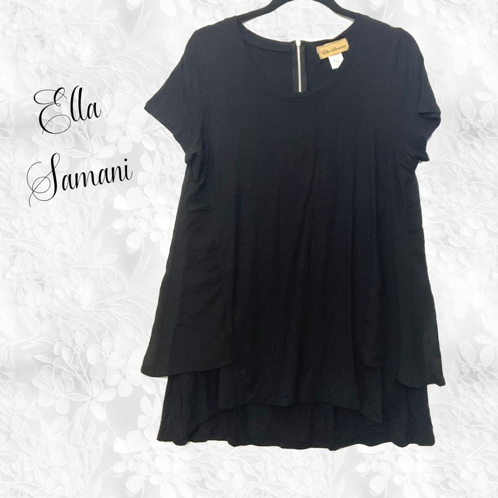 Ella Samani Black Women's Top NWOT 21" p2p
